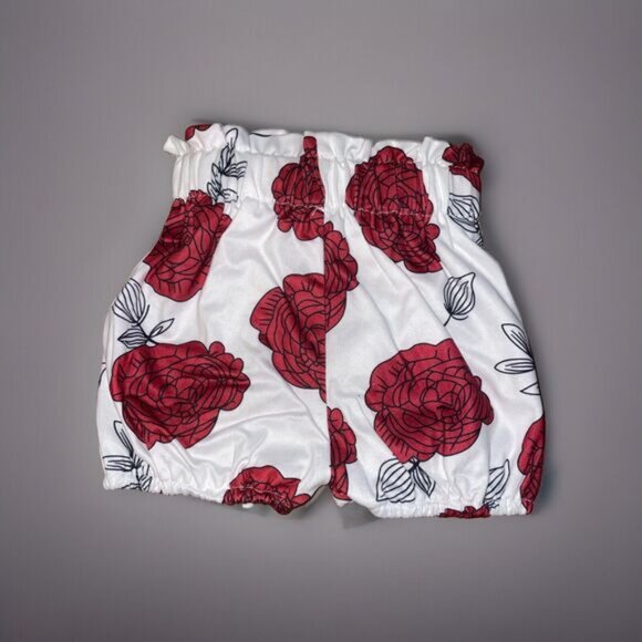 Unbranded Baby Girl White Bloomers And Headband Red Flowers Size 3-6 Months - Picture 3 of 6